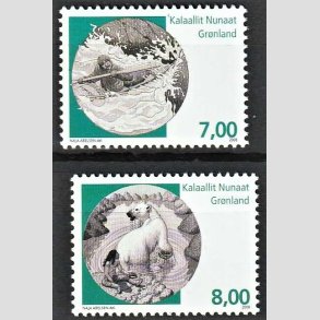 FRIM�RKER GR�NLAND | 2008 - AFA 510-11 - Nordisk mytologi III. - 7,00 + 8,00 kr. flerfarvet - Postfrisk