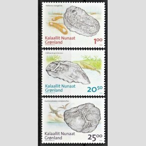 FRIM�RKER GR�NLAND | 2008 - AFA 515-17 - Fossiler i Gr�nland I. - 1,00 - 25,00 kr. flerfarvet - Postfrisk