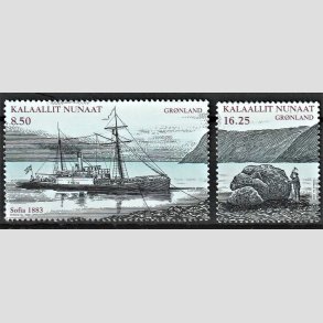 FRIM�RKER GR�NLAND | 2008 - AFA 523-24 - Ekspeditioner VI. - 8,50 + 16,25 kr. flerfarvet - Postfrisk