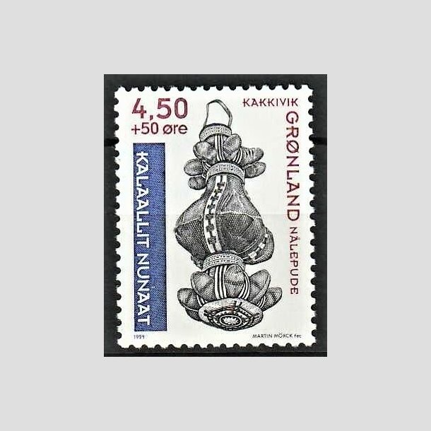 FRIMRKER GRNLAND | 1999 - AFA 340 - Grnlands Nationalmuseum. - 4,50 + 0,50 kr. flerfarvet - Postfrisk