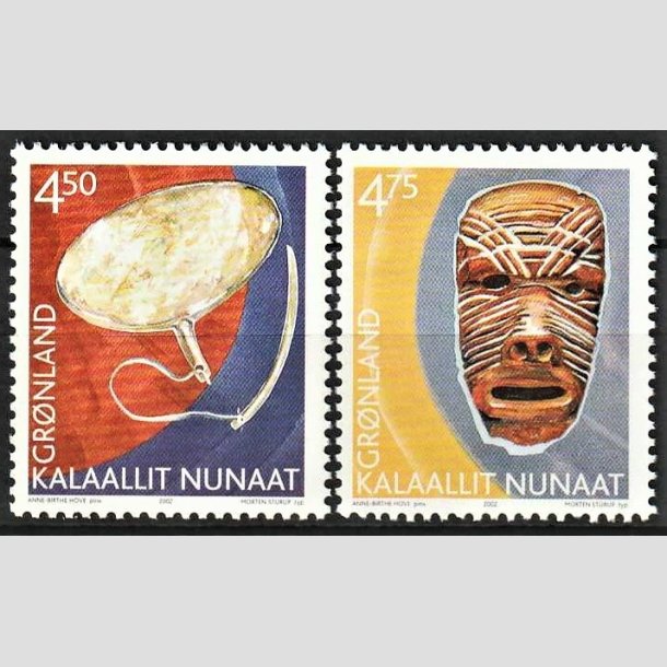 FRIMRKER GRNLAND | 2002 - AFA 388,389 - Grnlands arv og kultur III. - 4,50 + 4,75 kr. flerfarvet - Postfrisk