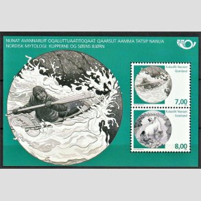 FRIM�RKER GR�NLAND | 2008 - AFA 512 - Nordisk mytologi III. - Miniark 15,00 kr. flerfarvet - Postfrisk