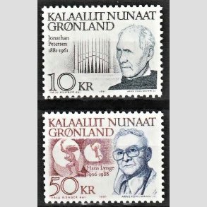FRIM�RKER GR�NLAND | 1991 - AFA 222,223 - 5. September - 10,00 + 50,00 kr. flerfarvet i s�t - Postfrisk