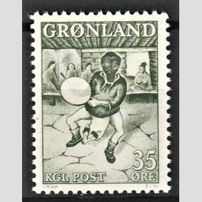 FRIMRKER GRNLAND | 1961 - AFA 46 - Grnlandsk Trommedanser - 35 re mrkgrn - Postfrisk