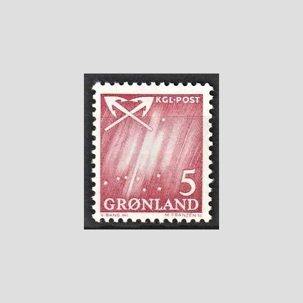 FRIMRKER GRNLAND | 1963 - AFA 48 - Nordlys - 5 re vinrd - Postfrisk