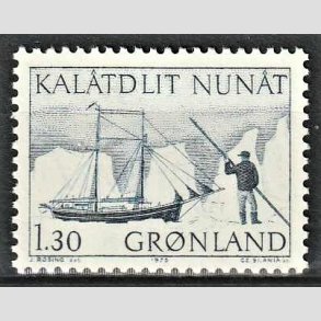 FRIM�RKER GR�NLAND | 1975 - AFA 93 - Postbefordring - 1,30 kr. bl� - Postfrisk