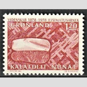 FRIM�RKER GR�NLAND | 1977 - AFA 105 - Videnskabelige unders�gelser - 1,20 kr. r�dbrun - Postfrisk