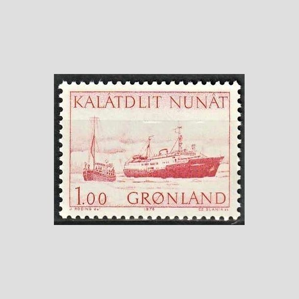 FRIMRKER GRNLAND | 1976 - AFA 99 - Postbefordring - 100 re rd - Postfrisk