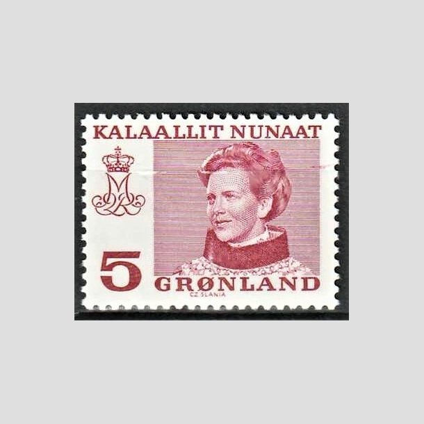 FRIMRKER GRNLAND | 1978 - AFA 106 - Dronning Margrethe - 5 re vinrd - Postfrisk