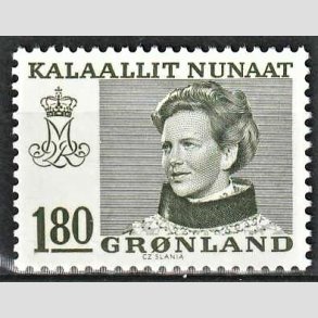 FRIM�RKER GR�NLAND | 1978 - AFA 108 - Dronning Margrethe - 180 �re gr�n - Postfrisk
