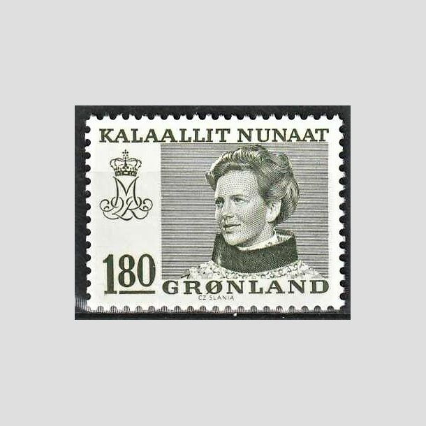 FRIMRKER GRNLAND | 1978 - AFA 108 - Dronning Margrethe - 180 re grn - Postfrisk