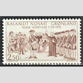 FRIM�RKER GR�NLAND | 1978 - AFA 110 - Godth�b 250 �r. - 2,50 kr. r�dbrun - Postfrisk