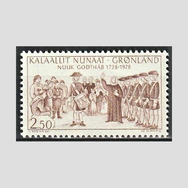 FRIMRKER GRNLAND | 1978 - AFA 110 - Godthb 250 r. - 2,50 kr. rdbrun - Postfrisk