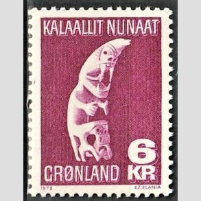 FRIM�RKER GR�NLAND | 1978 - AFA 111 - Gr�nlandsk fabelfigur - 6 kr. violet - Postfrisk