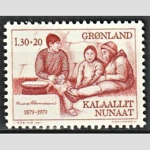 FRIM�RKER GR�NLAND | 1979 - AFA 116 - Knud Rasmussen - 130 + 20 �re r�d - Postfrisk