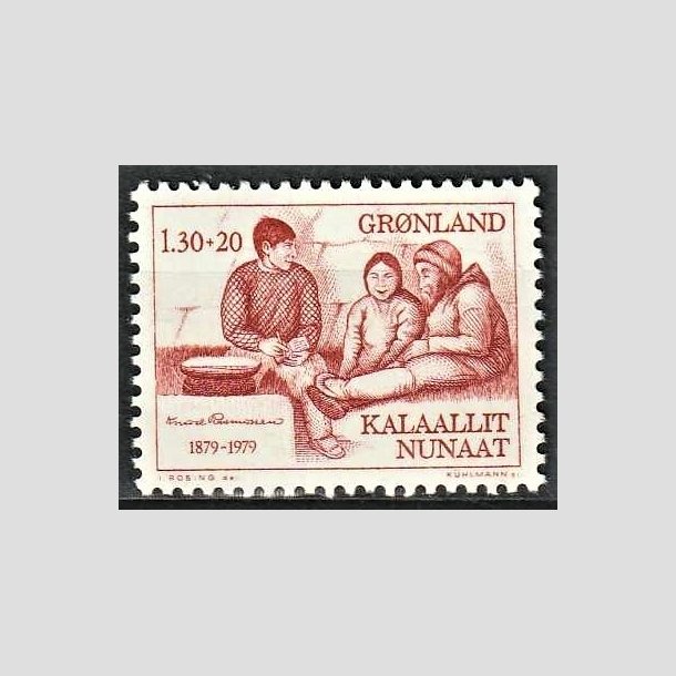 FRIMRKER GRNLAND | 1979 - AFA 116 - Knud Rasmussen - 130 + 20 re rd - Postfrisk