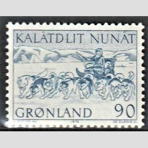 FRIM�RKER GR�NLAND | 1972 - AFA 80 - Postbefordring - 90 �re bl� - Postfrisk