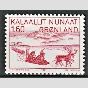 FRIM�RKER GR�NLAND | 1981 - AFA 128 - Jens Kreutzmann - 1,60 kr. r�d - Postfrisk