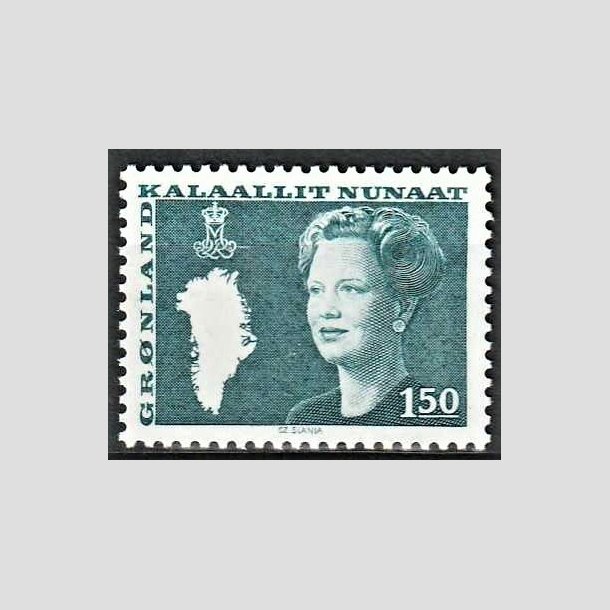 FRIMRKER GRNLAND | 1982 - AFA 134 - Dronning Margrethe - 150 re blgrn - Postfrisk