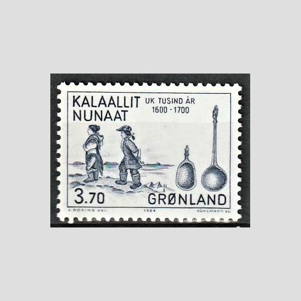 FRIMRKER GRNLAND | 1984 - AFA 149 - 1000 rs serien IV. - 3,70 kr. bl - Postfrisk