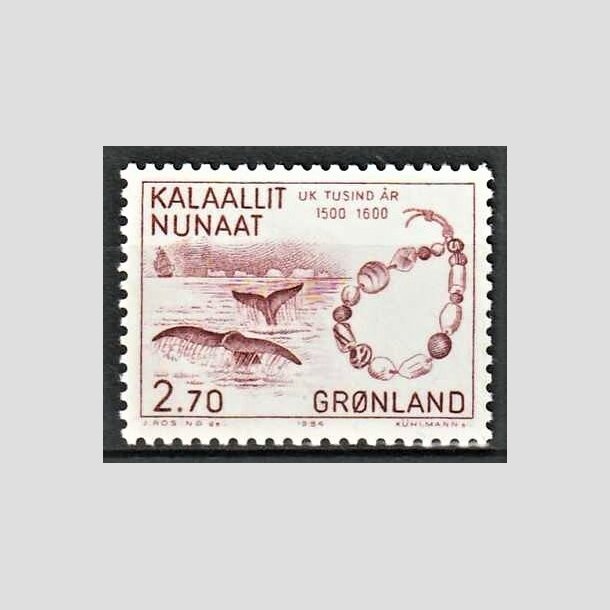 FRIMRKER GRNLAND | 1984 - AFA 148 - 1000 rs serien IV. - 2,70 kr. vinrd - Postfrisk