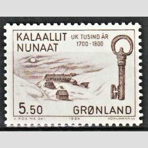 FRIM�RKER GR�NLAND | 1984 - AFA 150 - 1000 �rs serien IV. - 5,50 kr. brun - Postfrisk