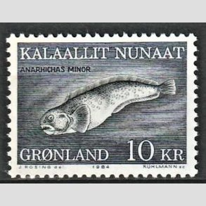 FRIM�RKER GR�NLAND | 1984 - AFA 154 - Havkat - 10 kr. flerfarvet - Postfrisk