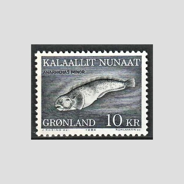 FRIMRKER GRNLAND | 1984 - AFA 154 - Havkat - 10 kr. flerfarvet - Postfrisk