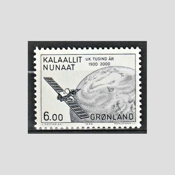 FRIMRKER GRNLAND | 1985 - AFA 158 - 1000 rs serien V. - 6,00 kr. grnsort - Postfrisk