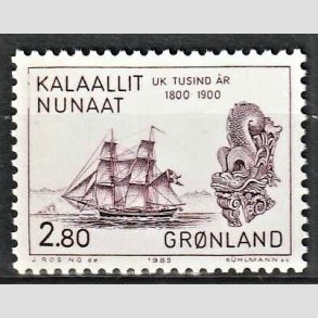 FRIM�RKER GR�NLAND | 1985 - AFA 157 - 1000 �rs serien V. - 2,80 kr. r�dbrun - Postfrisk