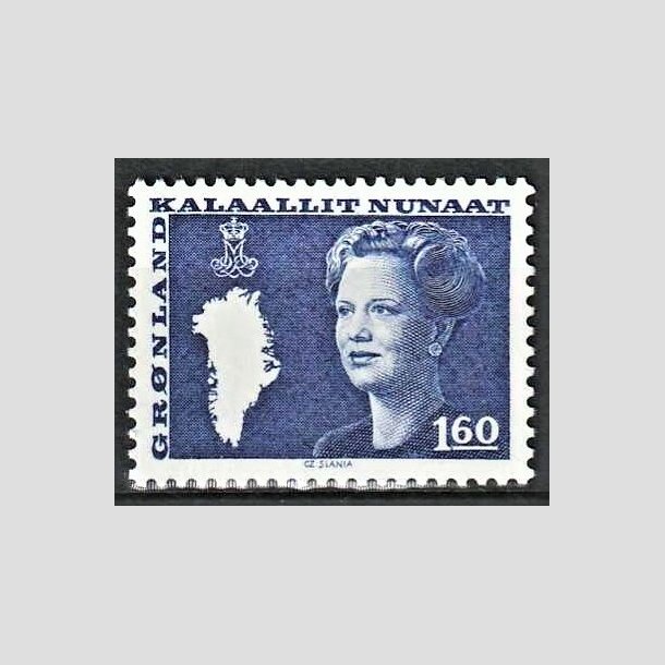 FRIMRKER GRNLAND | 1980 - AFA 122 - Dronning Margrethe - 160 re bl - Postfrisk