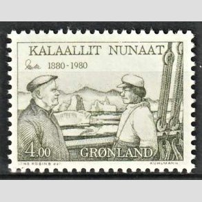 FRIM�RKER GR�NLAND | 1980 - AFA 125 - Ejnar Mikkelsen - 4,00 kr. gr�n - Postfrisk