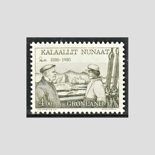 FRIMRKER GRNLAND | 1980 - AFA 125 - Ejnar Mikkelsen - 4,00 kr. grn - Postfrisk