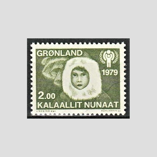 FRIMRKER GRNLAND | 1979 - AFA 118 - Internationalt brner - 2,00 kr. grn - Postfrisk