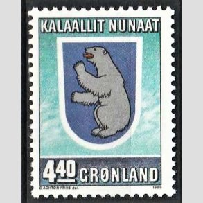 FRIM�RKER GR�NLAND | 1989 - AFA 196 - Gr�nlands Hjemmestyre 10 �r. - 4,40 kr. flerfarvet - Postfrisk