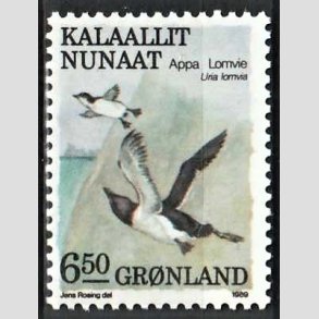 FRIM�RKER GR�NLAND | 1989 - AFA 194 - Fugle III. - 6,50 kr. flerfarvet - Postfrisk