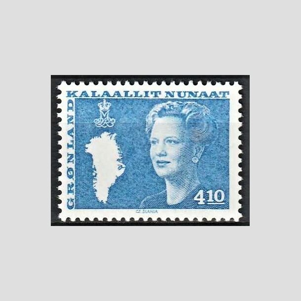 FRIMRKER GRNLAND | 1988 - AFA 180 - Dronning Margrethe. - 4,10 kr. bl - Postfrisk