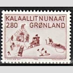 FRIM�RKER GR�NLAND | 1986 - AFA 167 - Thuleliv - 2,80 kr. r�dbrun - Postfrisk