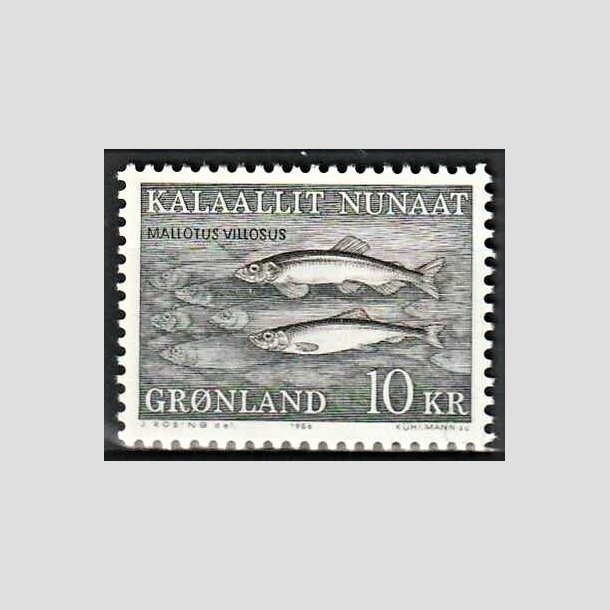 FRIMRKER GRNLAND | 1986 - AFA 168 - Ammassatter - 10 kr. sortgrn/brun - Postfrisk