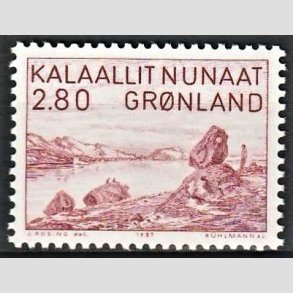 FRIM�RKER GR�NLAND | 1987 - AFA 172 - Peter Rosing - 2,80 kr. r�dbrun - Postfrisk