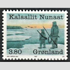 FRIM�RKER GR�NLAND | 1987 - AFA 173 - Fangererhvervets �r. - 3,80 kr. flerfarvet - Postfrisk