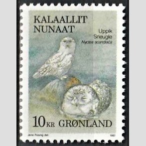 FRIM�RKER GR�NLAND | 1987 - AFA 177 - Fugle I. - 10,00 kr. flerfarvet - Postfrisk