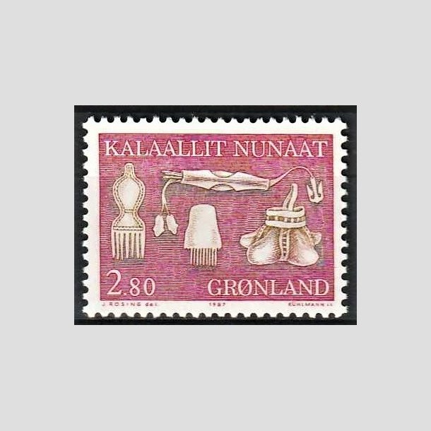 FRIMRKER GRNLAND | 1987 - AFA 174 - Etnografi - 2,80 kr. lilla/brun - Postfrisk