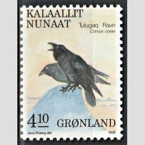 FRIM�RKER GR�NLAND | 1988 - AFA 182 - Fugle II. - 4,10 kr. flerfarvet - Postfrisk