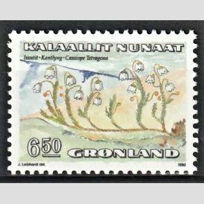 FRIM�RKER GR�NLAND | 1990 - AFA 207 - Blomster II. - 6,50 kr. flerfarvet - Postfrisk