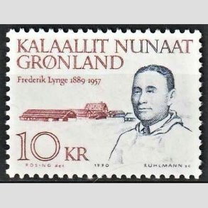 FRIM�RKER GR�NLAND | 1990 - AFA 209 - 18 oktober. - 10,00 kr. flerfarvet - Postfrisk