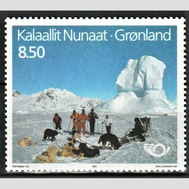 FRIMRKER GRNLAND | 1991 - AFA 219 - Turistml - 8,50 kr. flerfarvet - Postfrisk