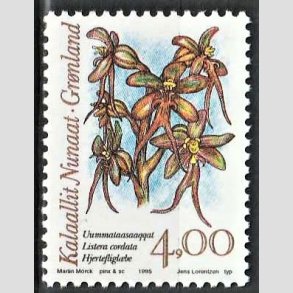FRIM�RKER GR�NLAND | 1995 - AFA 258 - Arktiske orkideer I. - 4,00 kr. flerfarvet - Postfrisk