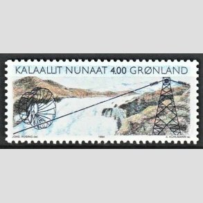 FRIM�RKER GR�NLAND | 1994 - AFA 248 - Vandkraftv�rk. - 4,00 kr. flerfarvet - Postfrisk