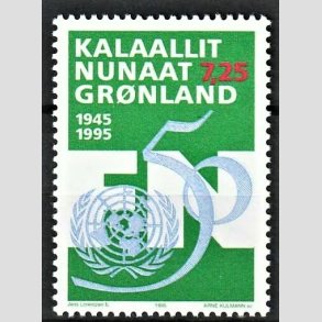 FRIM�RKER GR�NLAND | 1995 - AFA 261 - FN 50 �r. - 7,25 kr. flerfarvet - Postfrisk